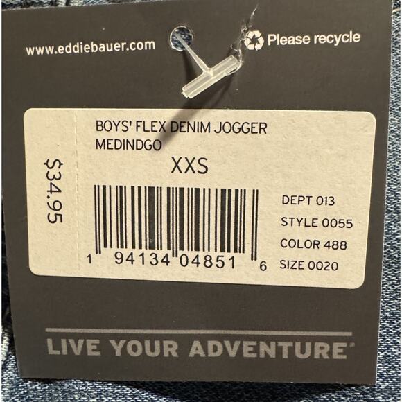 Eddie Bauer Pants & Shirt Lot Boys Size XXS (4) Blue Flex Denim Jogger NEW - Picture 14 of 16